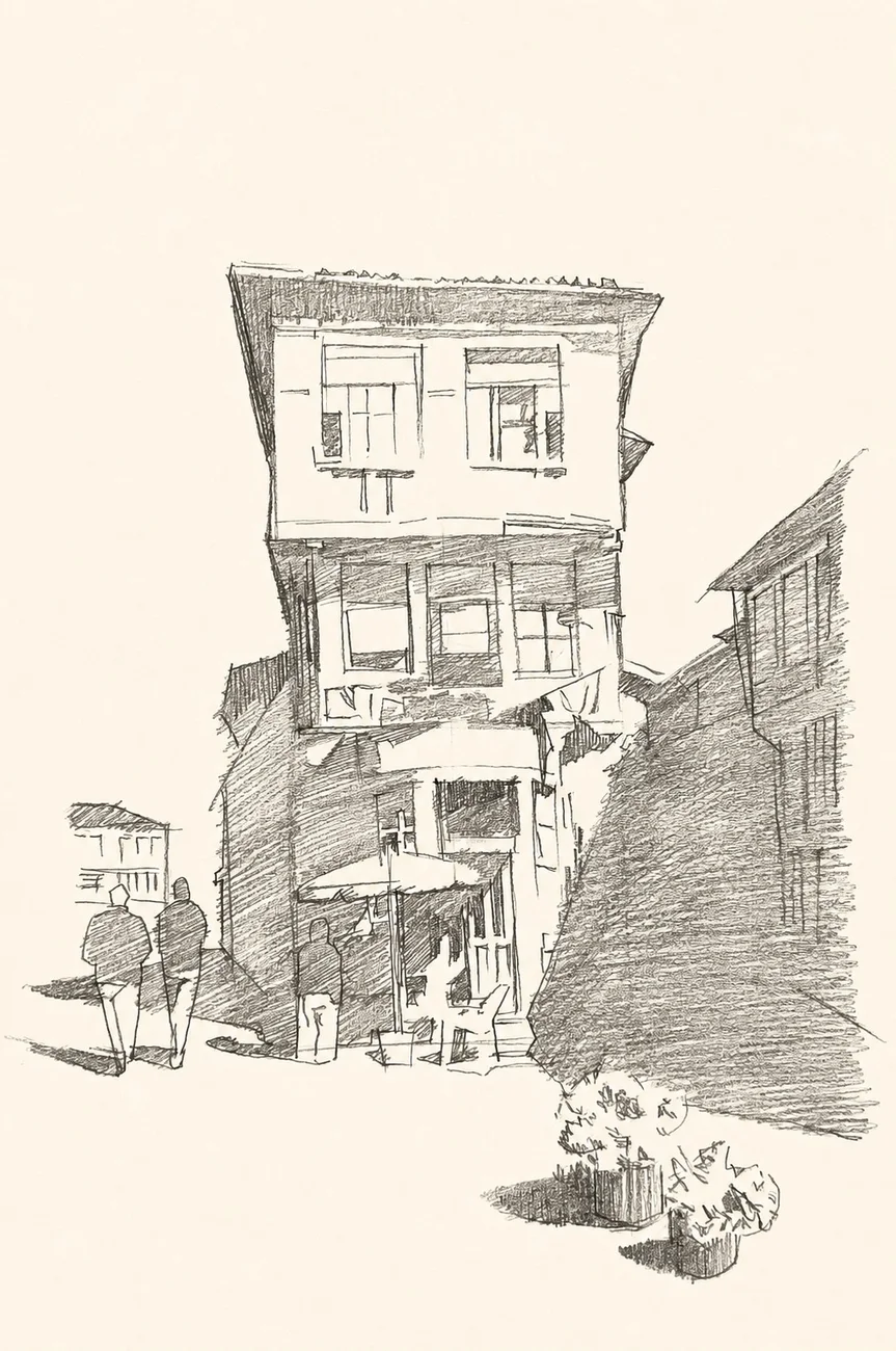 Dibujo · Paisaje urbano, fase 2: Contrastes simplificados