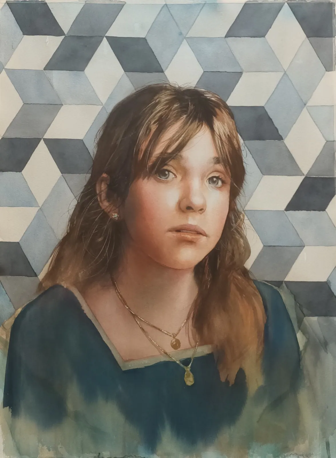 Retrato de muchacha, óleo
