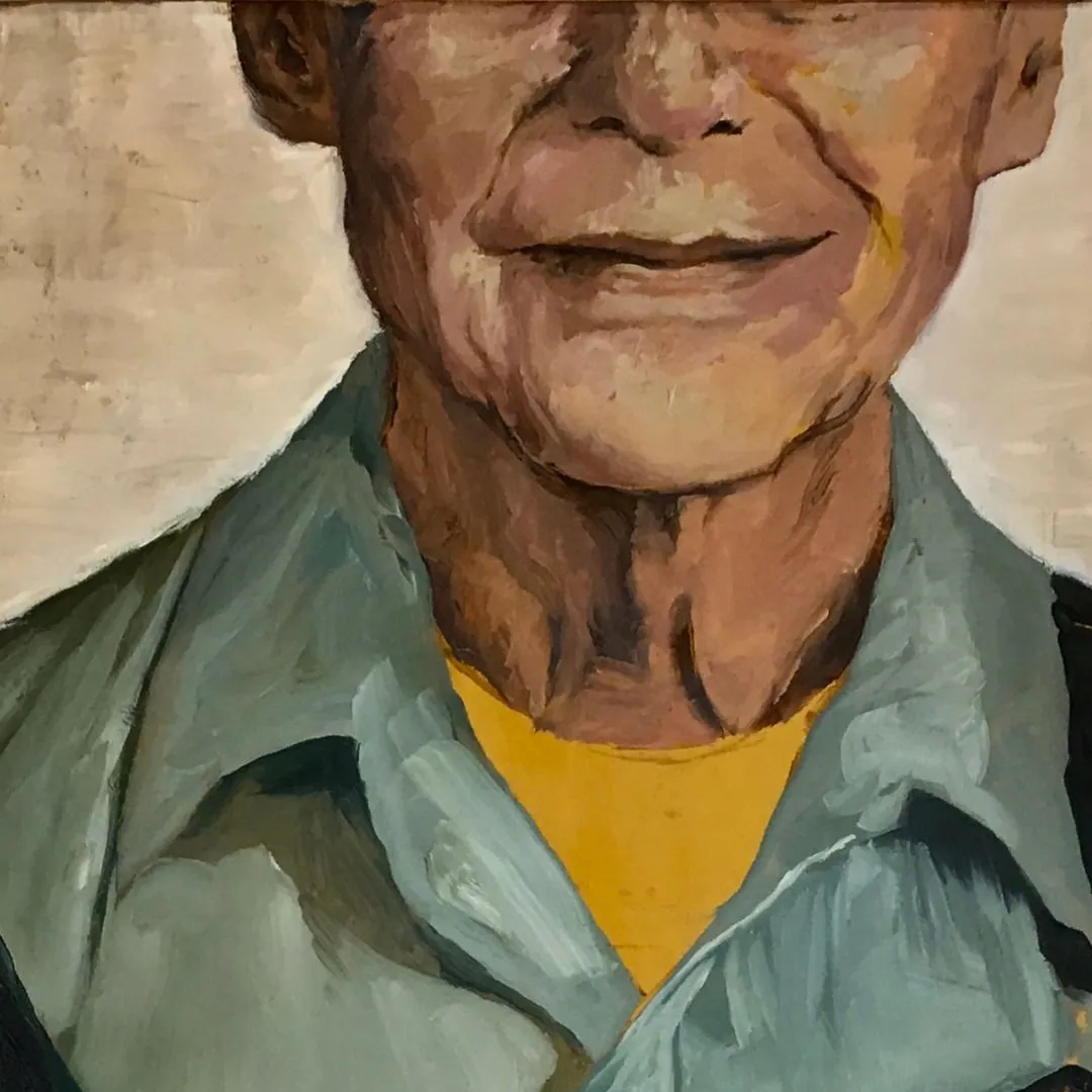 Retrato de anciano — óleo sobre lienzo